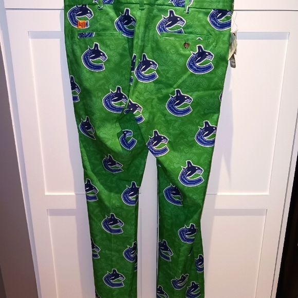 New 34x34 LoudMouth Vancouver Canucks Men's Golf Pants - Picture 4 of 12